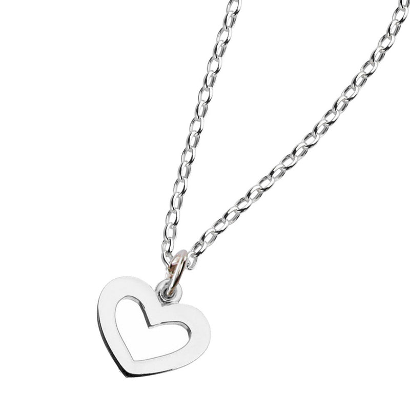 Karen Walker Heart Necklace - Sterling Silver-Necklace-Walker & Hall