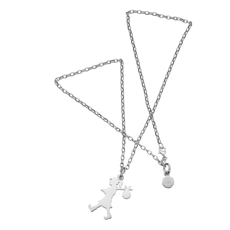 Karen Walker Large Runaway Girl - Sterling Silver-Necklace-Walker & Hall