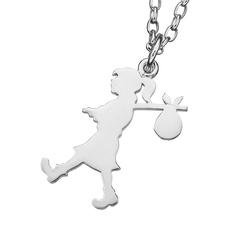 Karen Walker Large Runaway Girl - Sterling Silver-Necklace-Walker & Hall