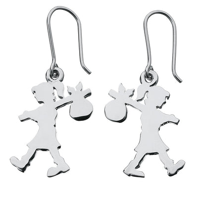 Karen Walker Runaway Girl Earrings - Sterling Silver-Earrings-Walker & Hall
