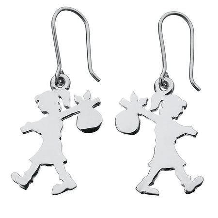 Karen Walker Runaway Girl Earrings - Sterling Silver-Earrings-Walker & Hall