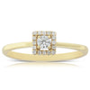18ct Yellow Gold Round Brilliant Cut Diamond Ring-Ring-Walker & Hall