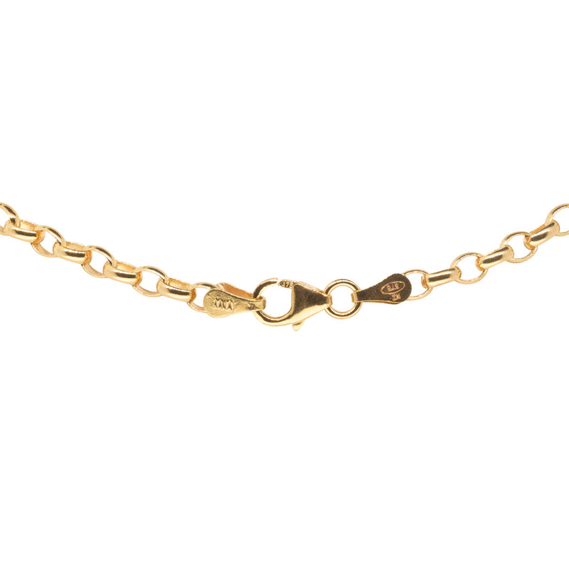9ct Yellow Gold Oval Belcher Chain-Necklace-Walker & Hall