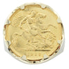 9ct Yellow Gold Ring with Claw Set Half Sovereign-Ring-Walker & Hall