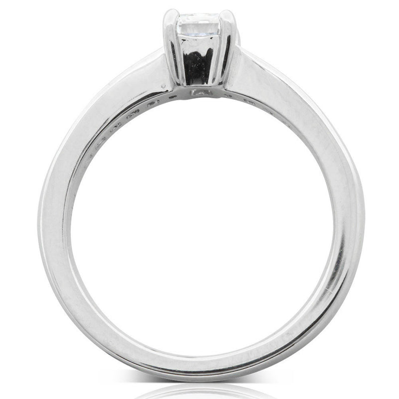 Platinum Radiant Cut Diamond Ring-Ring-Walker & Hall