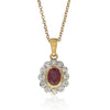 18ct Yellow Gold Ruby & Diamond Pendant-Necklace-Walker & Hall