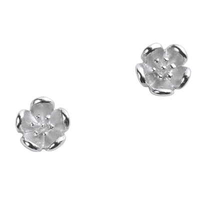 Karen Walker Mini Flower Studs - Sterling Silver-Earrings-Walker & Hall