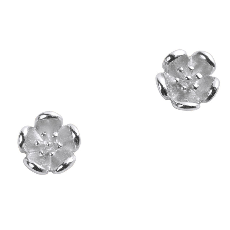 Karen Walker Mini Flower Studs - Sterling Silver-Earrings-Walker & Hall