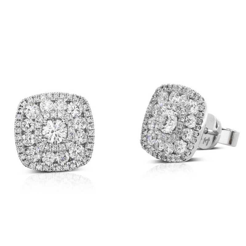 18ct White Gold 1.48ct Diamond Studs-Earrings-Walker & Hall