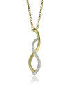 18ct Yellow & White Gold Diamond Pendant-Necklace-Walker & Hall