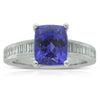 18ct White Gold Tanzanite & Diamond Ring-Ring-Walker & Hall