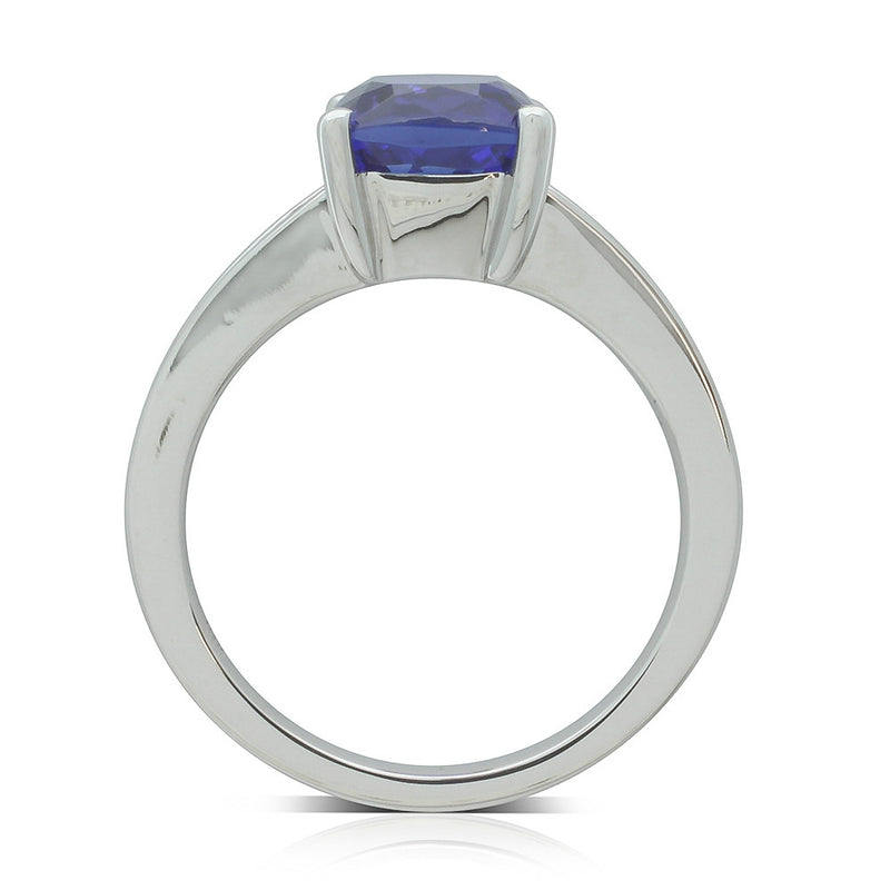 18ct White Gold Tanzanite & Diamond Ring-Ring-Walker & Hall