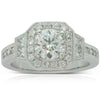 Platinum Diamond Halo Ring-Ring-Walker & Hall