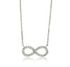 9ct White Gold Diamond Infinity Pendant-Necklace-Walker & Hall