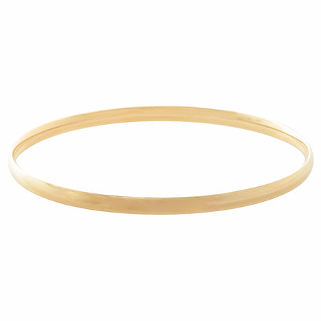 9ct Yellow Gold 4mm Bangle-Bracelet-Walker & Hall