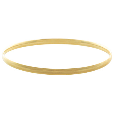 18ct Yellow Gold 4mm Bangle-Bracelet-Walker & Hall