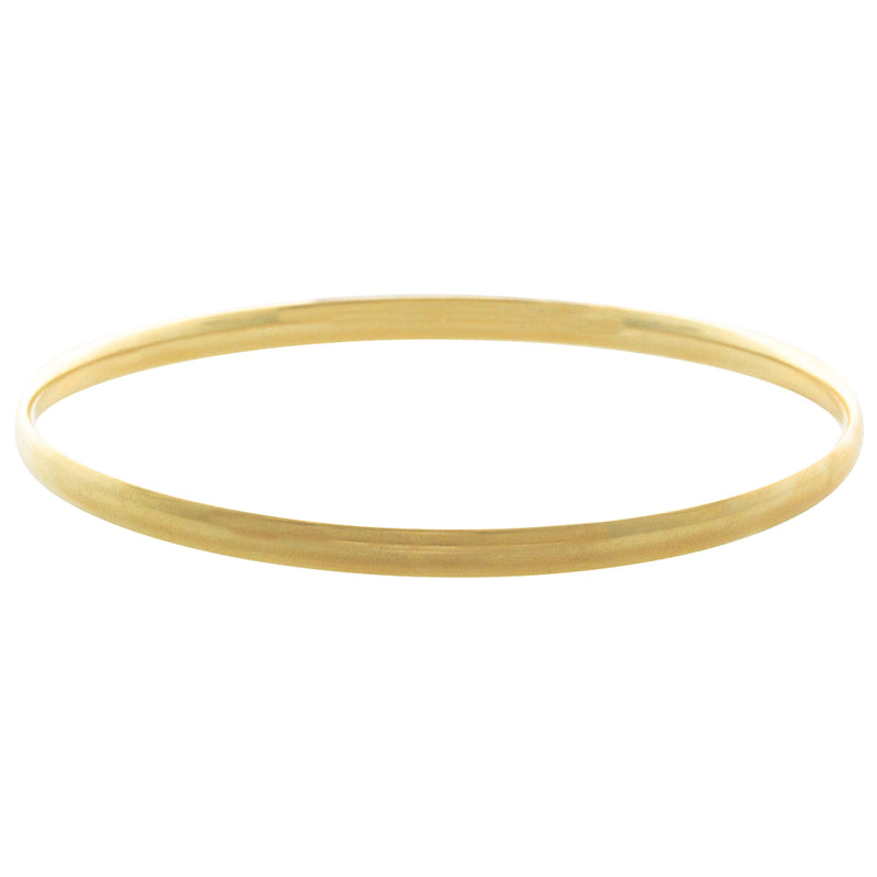 18ct Yellow Gold 4mm Bangle-Bracelet-Walker & Hall