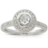 Platinum Rose Cut Diamond Halo Ring-Ring-Walker & Hall