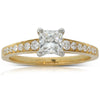 18ct Yellow & 18ct White Gold Diamond Ring-Ring-Walker & Hall