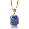 18ct Yellow & 18ct White Gold Tanzanite & Diamond Pendant-Necklace-Walker & Hall