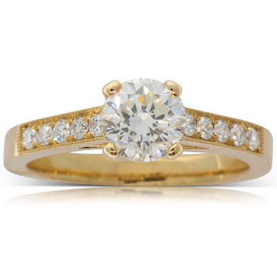 18ct Yellow Gold Diamond Ring-Ring-Walker & Hall