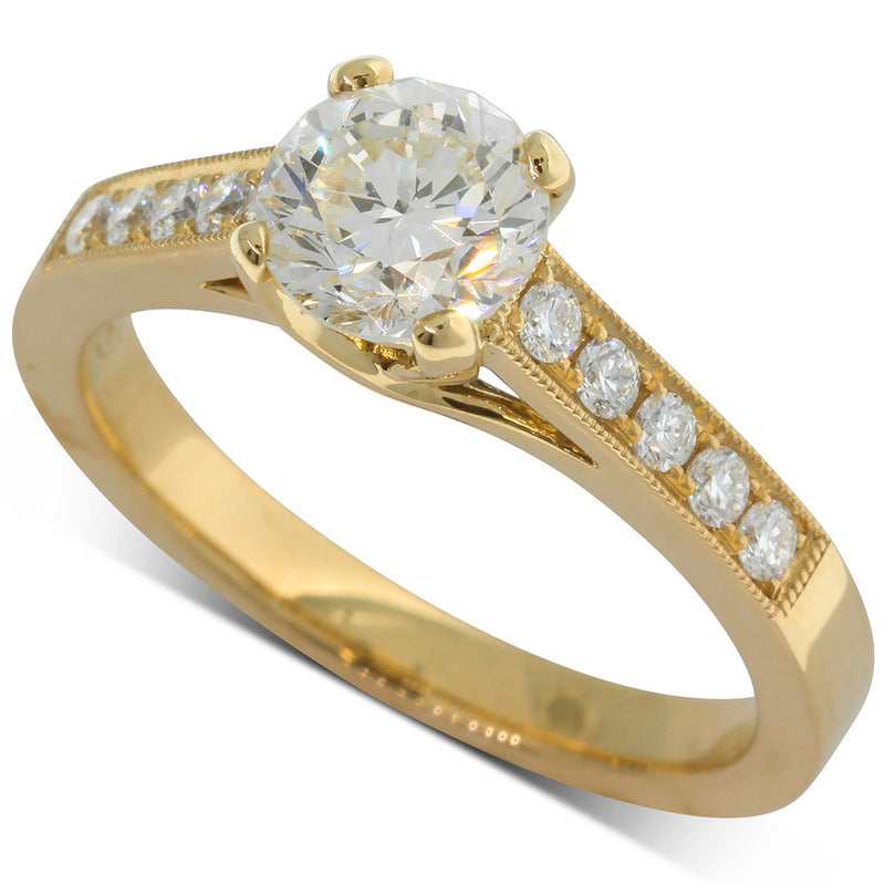 18ct Yellow Gold Diamond Ring-Ring-Walker & Hall
