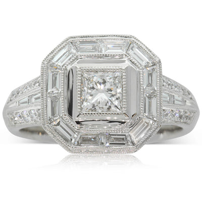 Platinum Diamond Ring-Ring-Walker & Hall