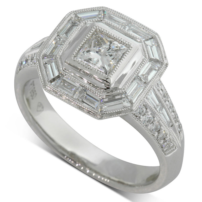Platinum Diamond Ring-Ring-Walker & Hall