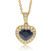 18ct Yellow Gold Sapphire & Diamond Pendant-Necklace-Walker & Hall