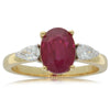 18ct Yellow Gold Ruby & Diamond Ring-Ring-Walker & Hall