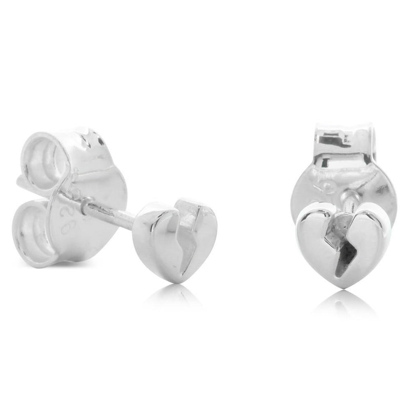 Karen Walker Broken Heart Earrings - Sterling Silver-Earrings-Walker & Hall