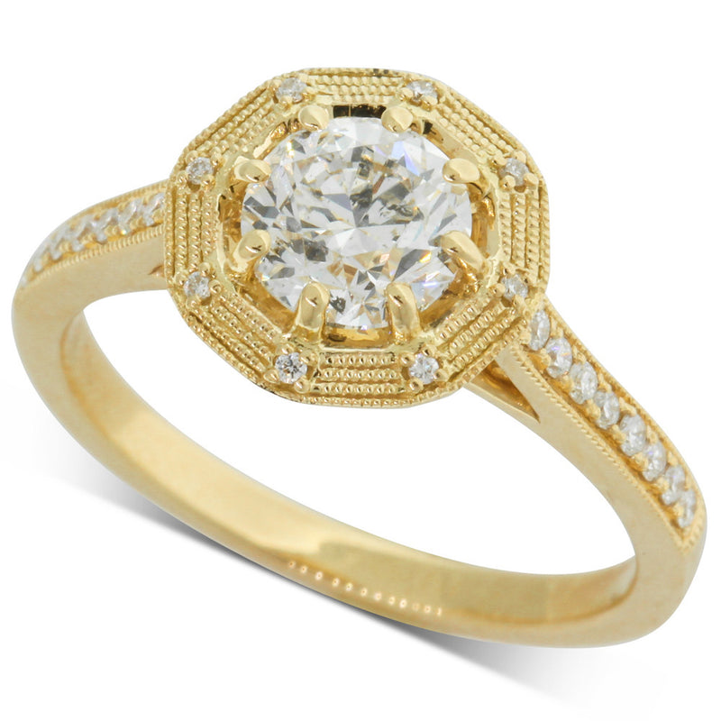 18ct Yellow Gold Diamond Ring-Ring-Walker & Hall