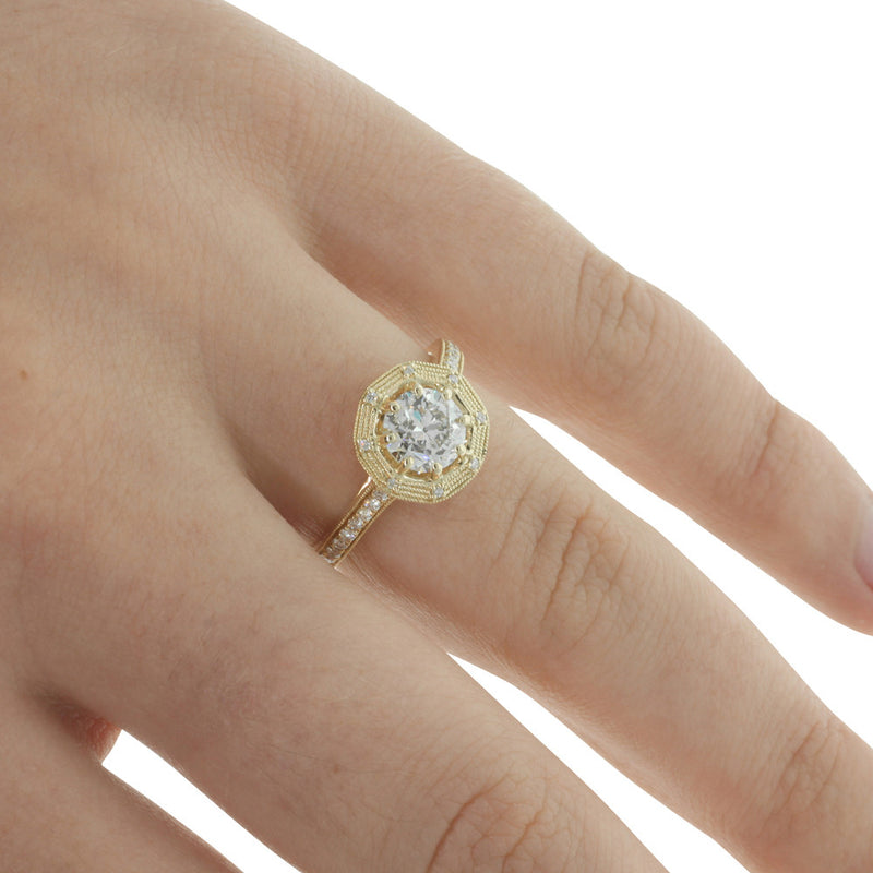 18ct Yellow Gold Diamond Ring-Ring-Walker & Hall