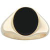 9ct Yellow Gold Oval Onyx Signet Ring-Ring-Walker & Hall