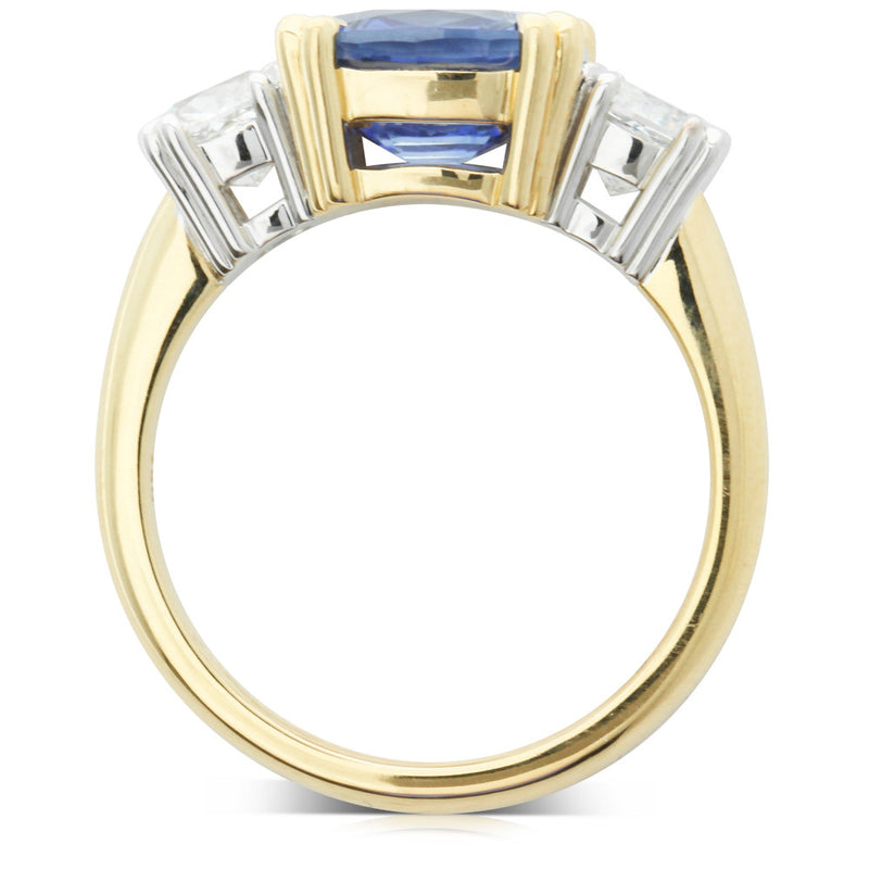18ct Yellow Gold Sapphire & Diamond Ring-Ring-Walker & Hall