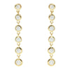 18ct Yellow Gold Diamond Drop Earrings-Earrings-Walker & Hall