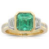 18ct Yellow Gold Emerald & Diamond Ring-Ring-Walker & Hall