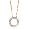 18ct Yellow Gold Diamond Circle Pendant-Necklace-Walker & Hall