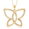 18ct Yellow Gold Diamond Butterfly Pendant-Necklace-Walker & Hall