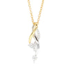 18ct Yellow & White Gold Diamond Pendant-Necklace-Walker & Hall