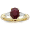 18ct Yellow Gold Ruby & Diamond Ring-Ring-Walker & Hall