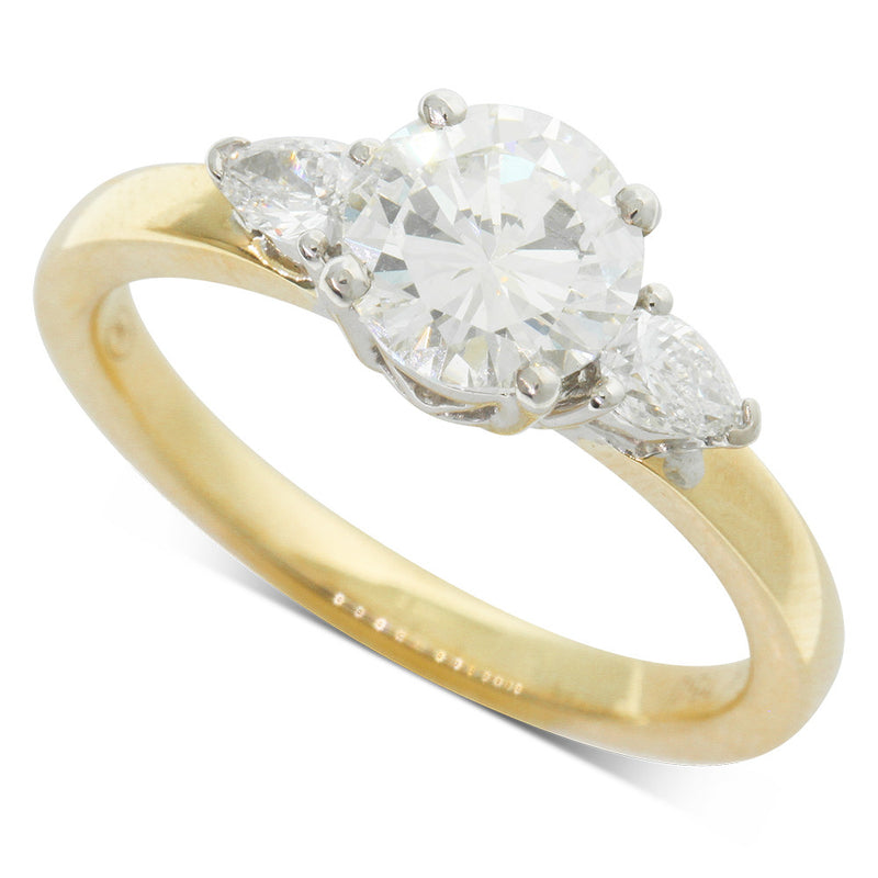 18ct Yellow & White Gold Diamond Ring-Ring-Walker & Hall