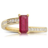18ct Yellow Gold Ruby & Diamond Ring-Ring-Walker & Hall