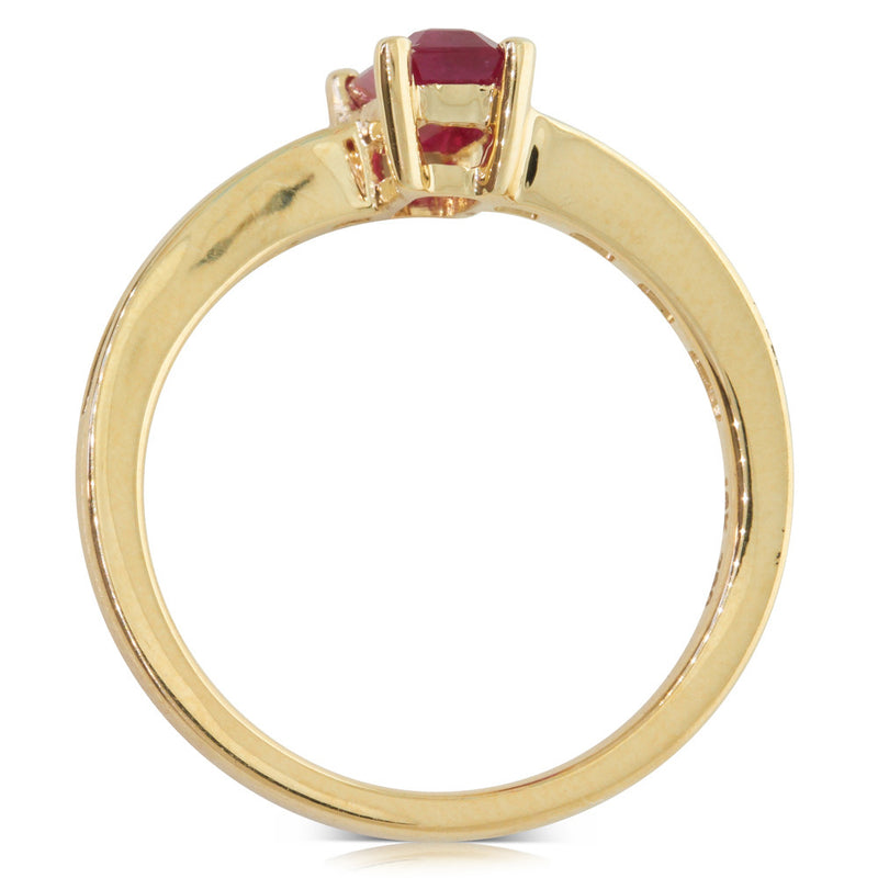 18ct Yellow Gold Ruby & Diamond Ring-Ring-Walker & Hall