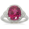 18ct White Gold Tourmaline & Diamond Ring-Ring-Walker & Hall