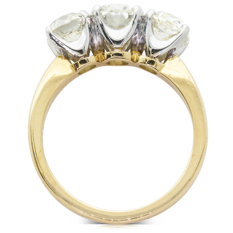 18ct Yellow Gold Diamond Three Stone Ring-Ring-Walker & Hall