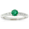 Platinum Emerald & Diamond Ring-Ring-Walker & Hall