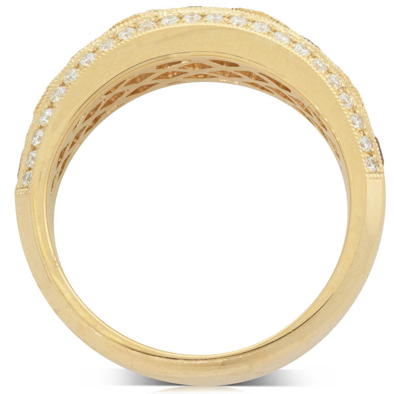 18ct Yellow Gold Ruby & Diamond Ring-Ring-Walker & Hall