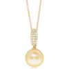 18ct Yellow Gold Pearl & Diamond Pendant-Necklace-Walker & Hall
