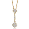 18ct Yellow Gold Diamond Drop Pendant-Necklace-Walker & Hall